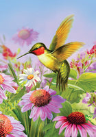 Hummingbird Cone Flowers 4268 Decorative Flag