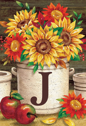 Sunflower Crock  J  5021  Decorative Flag
