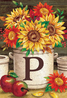 Sunflower Crock  P  5026  Decorative Flag