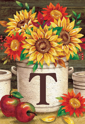 Sunflower Crock  T  5029  Decorative Flag