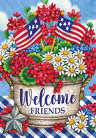 Patriotic Geraniums 5064 Decorative Flag