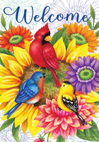 Birds and Flowers  5065  Decorative Flag