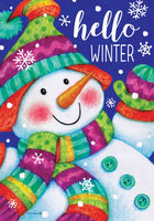 Hello Winter  5253  Decorative Flag