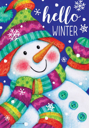 Hello Winter  5253  Decorative Flag