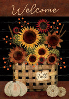 Primitive Sunflowers  5266  Decorative Flag