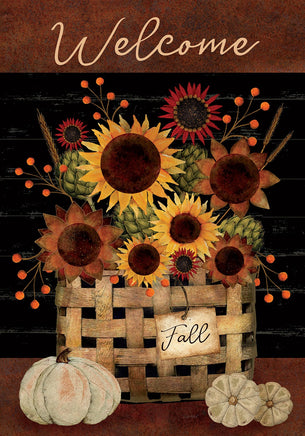 Primitive Sunflowers  5266  Decorative Flag