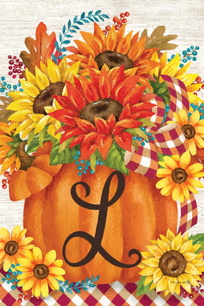 Pumpkin Sunflowers Mono L  5280  Decorative Flag