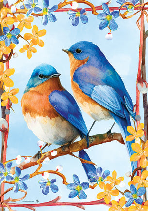 Lovely Bluebirds  5357  Decorative Flag