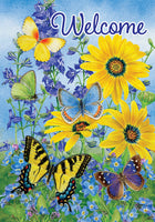 Blue and Yellow Butterflies  5362  Decorative Flag
