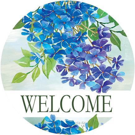 Custom Décor Hydrangeas Welcome 5369SC Suncatcher sold by If It's Flags