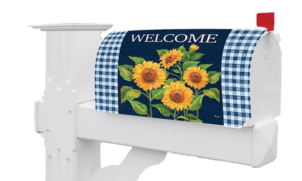 Sunflowers on Navy 5373MM Mailbox Makeover