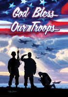 Bless Our Troops  5397  Decorative Flag