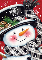 Black and Red Snowman  5494  Decorative Flag