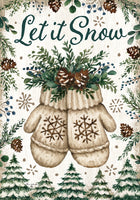 Mittens and Pinecones  5498  Decorative Flag