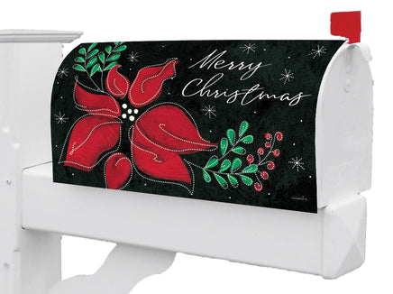 Poinsettia on Black 5503MM Mailbox Makeover