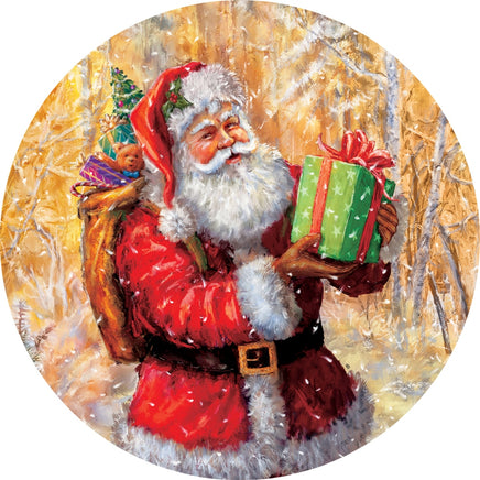 Custom Décor Santa on Gold 5504SC Suncatcher sold by If It's Flags