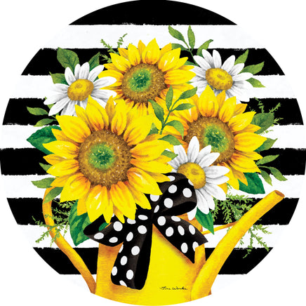 Custom Décor SUNFLOWER WATERING CAN 5607SC Suncatcher sold by If It's Flags