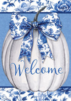 Blue and White Pumpkin  5690  Decorative Flag