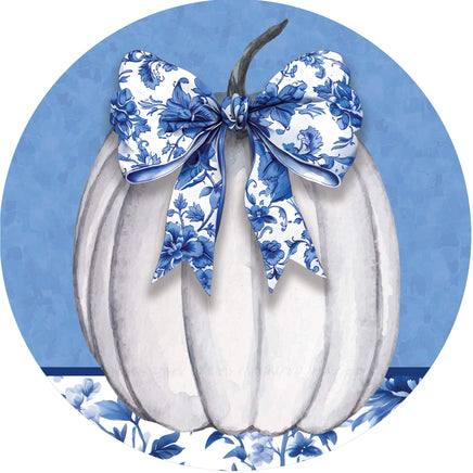 Custom Décor Blue and White Pumpkin 5690SC Suncatcher sold by If It's Flags