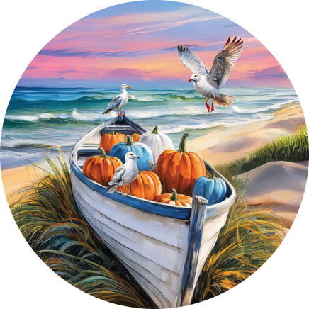 Custom Décor Pumpkin Boat 5691SC Suncatcher sold by If It's Flags