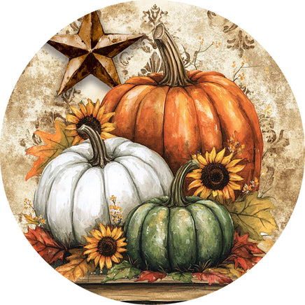 Custom Décor Rustic Pumpkins 5704SC Suncatcher sold by If It's Flags