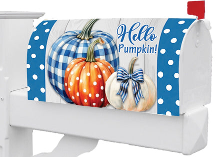 Gingham Pumpkin Stack 5710MM Mailbox Makeover