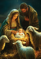 Nativity with Sheep  5732  Decorative Flag