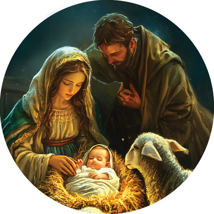 Custom Décor Nativity with Sheep 5732SC Suncatcher sold by If It's Flags