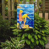 The Boys at the lake or beach  Flag Garden Size