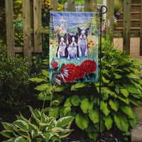 Boston Terrier Three in a Row Flag Garden Size