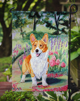 Corgi Springtime in the Garden Flag Garden Size