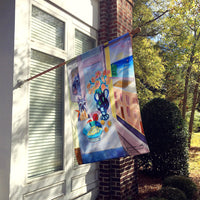 Schnauzer Flag Canvas House Size