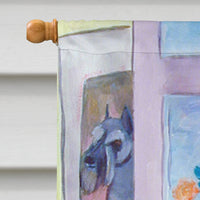 Schnauzer Flag Canvas House Size
