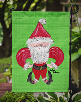 Christmas Santa Fleur de lis Flag Garden Size