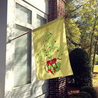 Christmas Tree Fleur de lis Flag Canvas House Size