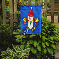 Christmas Snowman Fleur de lis Flag Garden Size