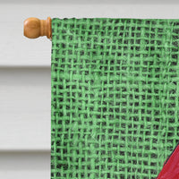 Christmas Santa Fleur de lis Flag Canvas House Size