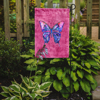 Butterfly on Pink Flag Garden Size
