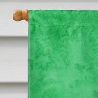 Butterfly Orange on Green Flag Canvas House Size