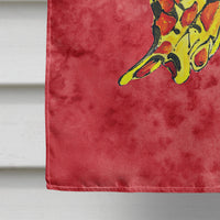 Butterfly on Red Flag Canvas House Size