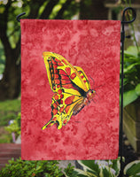 Butterfly on Red Flag Garden Size