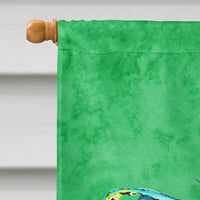 Butterfly Green on Green Flag Canvas House Size