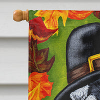 Thanksgiving Friends Schnauzer Flag Canvas House Size AMB1364CHF
