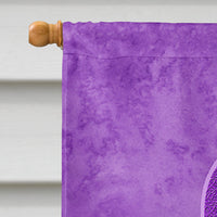 Purple Ribbon for Pancreatic and Leiomyosarcoma Cancer Awareness Flag Canvas House Size AN1207CHF