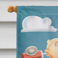 Cow on a Bike Ride Flag Canvas House Size APH0532CHF