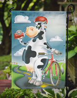 Cow on a Bike Ride Flag Garden Size APH0532GF