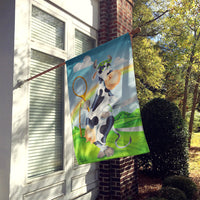 Cow playing Tennis Flag Canvas House Size APH0533CHF