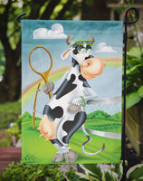 Cow playing Tennis Flag Garden Size APH0533GF