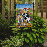 Cow playing Baseball Flag Garden Size