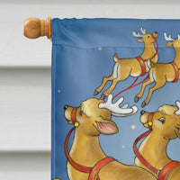 Christmas Santa taking Off Flag Canvas House Size APH4570CHF